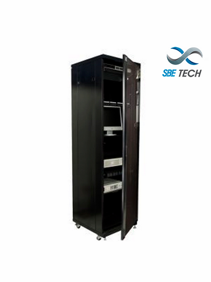 SBETECH SBE-GNL42URP600PC - Gabinete de Piso / 42 UR / Puerta de cristal / profundidad 60.0  cm