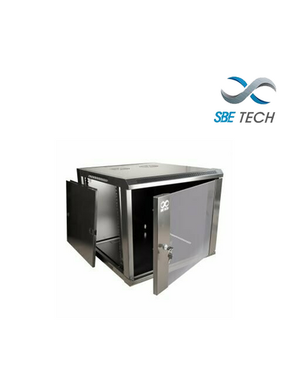 SBETECH GNLPAR12URP- Gabinete de pared / 12 UR / Capacidad de carga de 60 Kg / Ancho 60.0 cm x profundidad 60.0 cm x alto 640. cm / Puerta delantera de cristal templado
