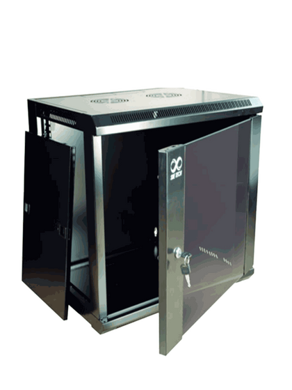 SBETECH SBE-GNLPAR15URP- Gabinete de pared / 15 UR / Capacidad de carga de 30 Kg / Ancho 60.0 cm x profundidad 60.0 cm x alto 69.8 cm / Puerta delantera de cristal templado