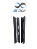 SBETECH OVNL225URS - Organizador vertical sencillo de 22.5 UR / Base de soporte metálico / Color negro