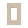 Placa de pared 1 espacio, para atenuador (dimmer), apagador ó control remoto inalámbrico LUTRON.