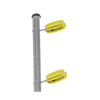 Aislador de color Amarillo  para postes de esquina de alta Resistencia con Anti UV de uso en cercos eléctricos
