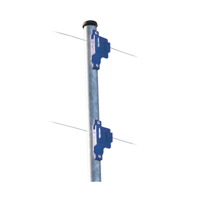 Aislador de Paso colo Azul reforzado para cercos eléctricos, resistente al clima extremoso