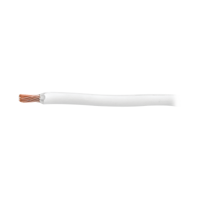 Cable 8 awg  color blanco,Conductor de cobre suave cableado. Aislamiento de PVC, autoextinguible. (Venta por Metro)