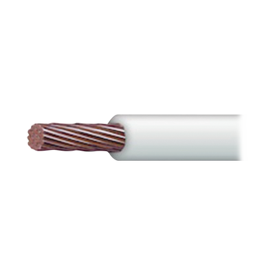 Cable Eléctrico 18 awg  color blanco, Conductor de cobre suave. Aislamiento de PVC, auto-extinguible. BOBINA de 100 MTS