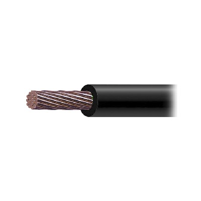 Cable Eléctrico de Cobre Recubierto THW-LS Calibre 2/0 AWG 19 Hilos Color Negro (100 metros).