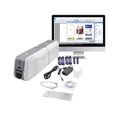 Kit Impresora SMART51L / Con Laminador /DOBLE Lado/3 Años Garantia / Incluye 2 x  RibbonColor / 100 tarjetas PVC/ 1 Cinta de Limpieza/ Software