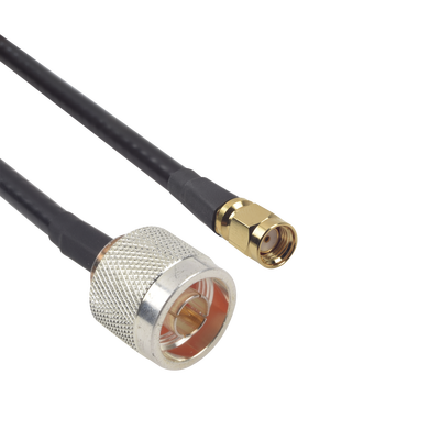 Cable LMR-240 de 60 cm con conectores N Macho y SMA Macho Inverso.