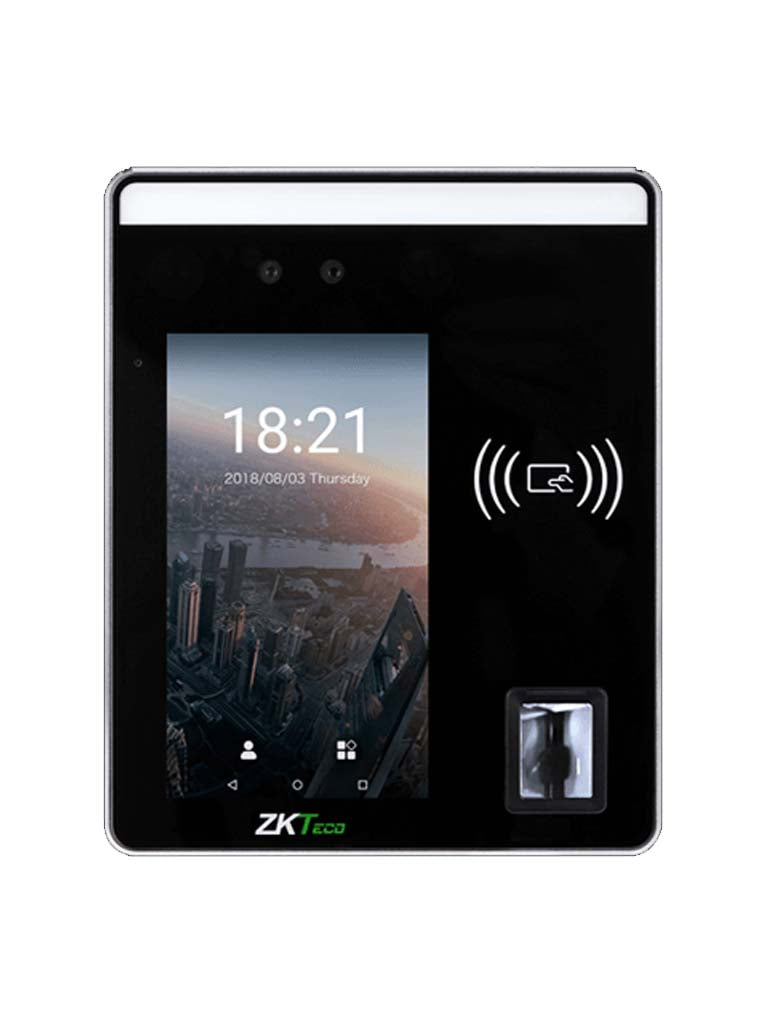 ZKTECO SpeedFaceH5 Android- Control de Acceso y Asistencia Multibiometrico / 10000 Usuarios / 6000 Rostros /10000 Huellas / 10000 Tarjetas / con Pantalla Touch de 5