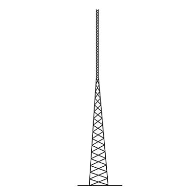 Torre Autosoportada Tubular ROHN de 15 metros Línea SSV HEAVY DUTY.