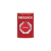 Botón de Emergencia, Texto en Español, Color Rojo, Acción Mantenida, Girar para Restablecer y LED Multicolor