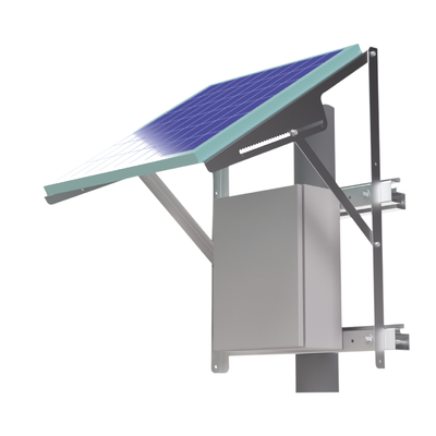 Montaje de Panel Solar para Poste Compatible con PRO-5012 + Gabinetes PST253015A/ PST304020A/ PST404020A/ EIPC404025/ EIPCB404030﻿ (No incluidos).