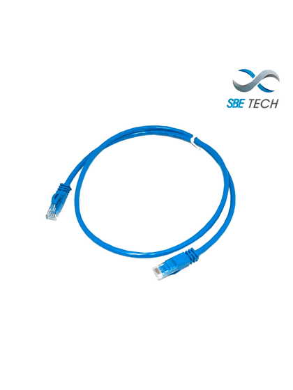 SBE TECH SBE-PCC61.0M-BL - Cable de Parcheo Cat 6 color azul de 1 metros/ Bota inyectada y moldeada