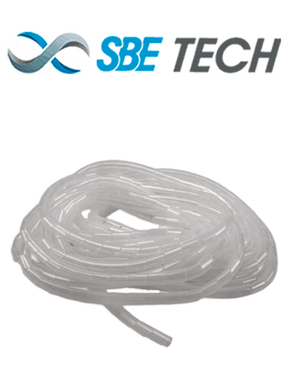 SBETECH SBEESP12 - Organizador de cable / Espiral blanco / 1/2