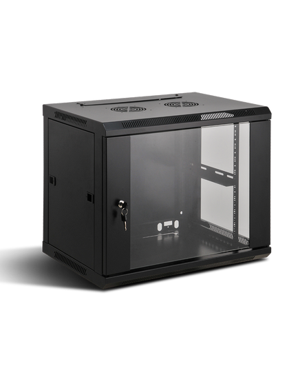 SAXXON SA640601 - Gabinete de pared / 6 UR / Fijo / Capacidad de carga de 60  Kg / Ancho 60.0 cm x profundidad 45.0 cm x alto 37.0 cm