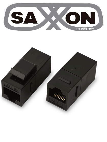 SAXXON M225 - Cople RJ45 / RJ45 Hembra a RJ45 hembra / CAT 5E / Color negro