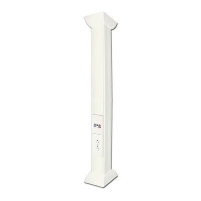 Pole Blanco de 3m para instalaciones eléctricas, voz y datos, No incluye accesorios, se venden por separado los  modelos TEK100DUPLEX( accesorios de fijacion y contacto duplex) y TEK100UNI ( soporte y tapa universal) (13000-01000)