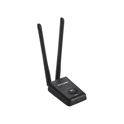 Adaptador de alta potencia USB  inalámbrico N 300 Mbps 2.4 GHz con 2 antenas externas de 5 dBi