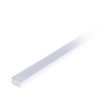 Canaleta blanca con tapa transparente de PVC auto extinguible, ideal para colocar iluminación tipo Led, sin división, 20 x 10 mm, tramo de 2.5 m