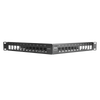 Patch Panel TERA-MAX de 24 Puertos, Modular, Angulado, Color Negro, 1UR