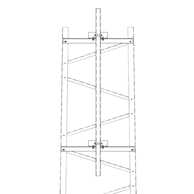 Brazo para Sección #9 Torre Titan con Herrajes y Mástil de 6' (1.8m).
