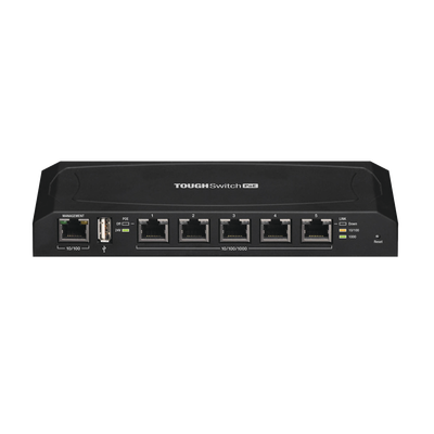 Switch PoE Gigabit Ethernet de 5 puertos para equipos Ubiquiti (24 Vcc).