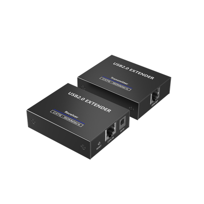 Kit EXTENSOR USB 2.0 de 4 Puertos para Distancias de Hasta  150 m / Soporta USB 2.0, USB 1.1 y USB 1.0 / UTP Cat 5e/6/6a/7 / Soporta Switch Gigabit / Ideal para Cámaras WEB, Impresoras, Escáner, Memorias, Mouse, etc.