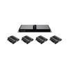 Kit Divisor y Extensor HDMI (Extender Splitter)  / Divide 1 Fuente HDMI a 4 Pantallas / Extiende la señal HDMI hasta 120 m / Resolución 1080P @ 60 Hz / Cat 5e/6/6a / Soporta IR / Baja Latencia / Uso24/7 / Alimente solo el Tx (PoC).