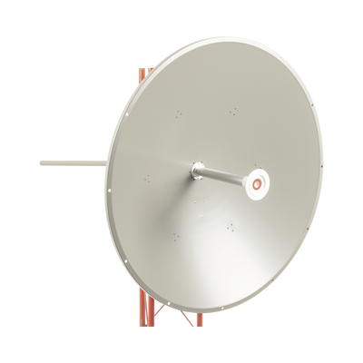 Antena altamente direccional / Distancia de hasta 100 km / Ganancia de 36 dBi / 4.9 - 6.5 GHz / Conectores N-Hembra / incluye montaje para torre y montaje estabilizador para fuertes vientos.