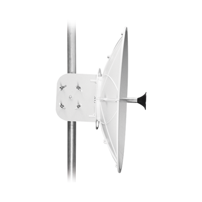 Antena direccional para B11, Doble polaridad, 10 a 11.7 GHz, 2 ft, Alta ganancia en 34 dBi, Montaje incluido