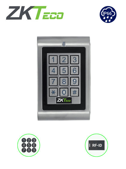 ZKTECO MKHID - Teclado Independiente para Control de Acceso / Interior o Exterior / 1000 Contraseñas o Tarjetas ID (125Khz)