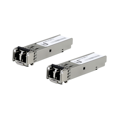 UFiber Módulo SFP, transceptor MiniGibic MultiModo 1.25 Gbps, distancia 550m, conectores LC, paquete de 2 piezas