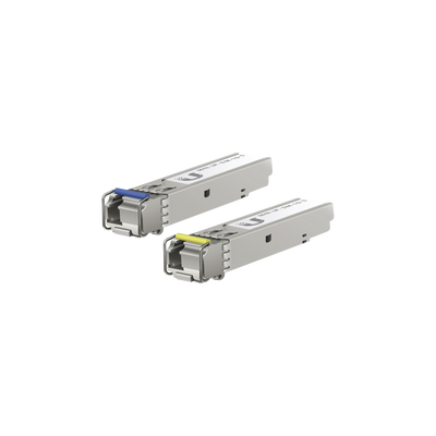 UFiber Módulo SFP, transceptor MiniGibic MonoModo 1.25 Gbps, distancia 3km, un conector LC, incluye 2 tranceptores