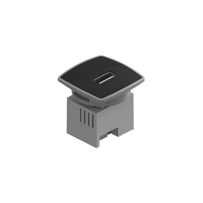 Caja Mini USB Charger, color negro 1 puerto USB