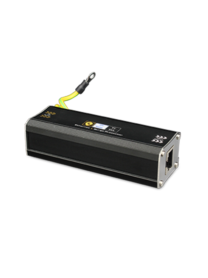 UTEPO USP201GEPOE - Protector de sobrecargas GigaEthernet PoE / Ideal para cámaras IP  PoE / AF / AT / Hasta 60V / Datos y energía