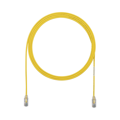 Cable de Parcheo TX6, UTP Cat6, Diámetro Reducido (28AWG), Color Amarillo, 7ft