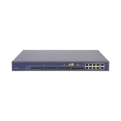OLT de 8 puertos EPON con 16 puertos Uplink (8 puertos Gigabit Ethernet + 4 puertos SFP + 4 puertos SFP+), hasta 512 ONUs