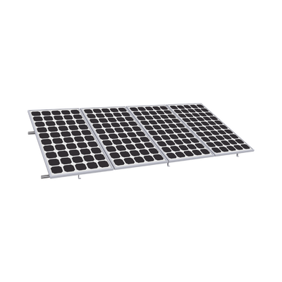 Montaje para Panel Solar de aluminio  anodizado para techo o piso de concreto de rápida instalación línea Starter,  arreglo 1x4 módulos fotovoltaicos