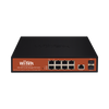 Switch Administrable de 8 puertos Gigabit Ethernet con PoE 802.3 af/at y 24V Pasivo + 2 SFP Gigabit, 150 W