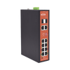 Switch Industrial PoE++ y pasivo de 24V / No administrable / Con 8 puertos Gigabit + 2 SFP combo / Presupuesto 300W