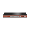Switch PoE (802.3af/at/bt) / No administrable de largo alcance / Hasta 250m / Con 24 x 10/100Mbps + 2 x SFP Gigabit Combo / 250 W