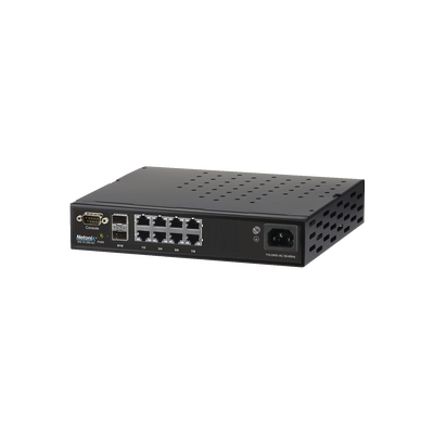 Switch WISP PoE Administrable de 8 puertos Gigabit + 2 SFP, 250W, entrada de 110-120 Vca y 210-230 Vca