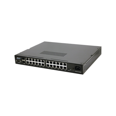 Switch WISP PoE Administrable de 26 puertos (24 PoE Gigabit + 2 SFP) 400W, entrada de 110/220 Vca