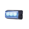 Luz auxiliar brillante con 3 LEDs, color azul, mica transparente