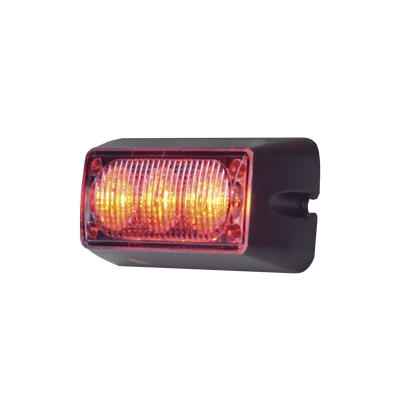 Luz Auxiliar Brillante con 3 LEDs, Color Rojo, Mica Transparente