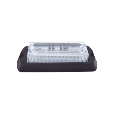 Luz Auxiliar Ultra Brillante X13 de 4 LEDs, color Ámbar, con mica transparente.