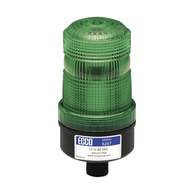 Mini baliza de LED color verde montaje permanente SAE Clase III