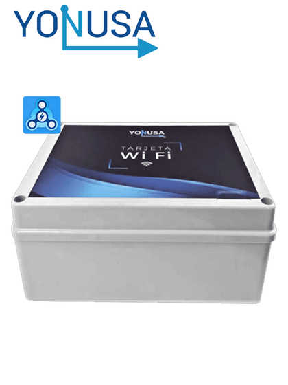YONUSA MWFLITE - Modulo Wifi Lite compatible con todos los energizadores Yonusa, Uso con aplicación gratuita Yonusa Plus compatible con sistemas iOS y Android para notificaciones de eventos/ Estándar 802.11 b/g/n/ 1 salida auxiliar