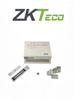 ZKTECO LM200YPAK - Contrachapa magnética de 200 kg o 440 lb, incluye soporte de instalación ZL y Gabinete metálico con salida de 12 VDC a 3A, soporta batería de respaldo