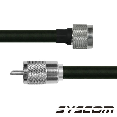 Cable Coaxial RG-214/U de 110 cm, con conectores N Macho a UHF Macho (PL-259).